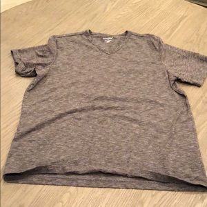 Gray V neck T Shirt